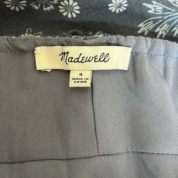 Madewell Tie Back Button Front Midi Dress Sz 4 - Picture 8 of 10